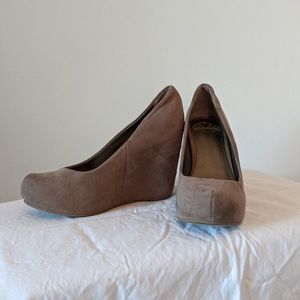 Taupe Platform Wedge Heels Fergalicious